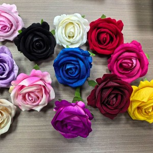 Cabeza de Rosa Artificial de Tela de Seda, Alta Simulación, Decoración para Bodas, Material para Manualidades DIY - Product Image 1