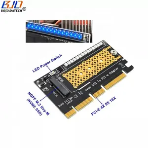 PCI-E 3.0 4X 8X 16X para M.2 NGFF Key-M Key B + M Slot NVME Adaptador Conversor de Placa SSD