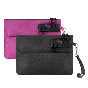 Borsa Portavalori Portatile Antifurto a Doppio Strato in Oxford con Cerniera, Resistente all'Acqua, per Passaporti e Documenti Notarili - Product Image 5