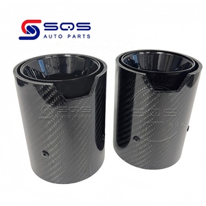 Punta de escape de acero inoxidable con apariencia de fibra de carbono real de alta calidad SQS, acabado liso de <span class=keywords><strong>1.5</strong></span> mm para M2 M3 M4 M5 M6 <span class=keywords><strong>Cooper</strong></span> M240i - Product Image 3