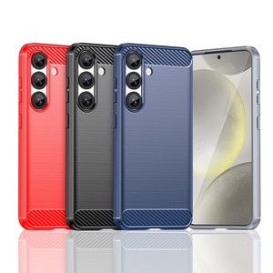 Pour <span class=keywords><strong>Samsung</strong></span> <span class=keywords><strong>Galaxy</strong></span> S20 FE S21 S24 S22 Plus S25 S23 Ultra étui en fibre de carbone brossé étuis S10 Note10 20 Ultra souple <span class=keywords><strong>coque</strong></span> arrière en TPU - Product Image 1