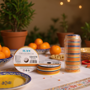 Nastro Decorativo Ilan 1.0cmx2.7m Colori Bandiera di Valencia Confezione da 10 Pezzi - Product Image 3
