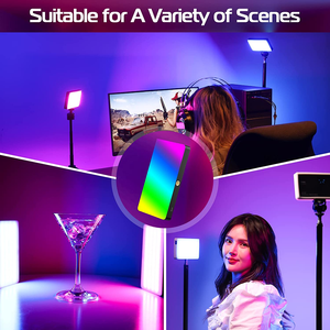 BAFANG Portable <span class=keywords><strong>LED</strong></span> caméra panneau lumineux 360 couleur Selfie lumière de remplissage Dimmable RGB éclairage de téléphone avec Clip - Product Image 2