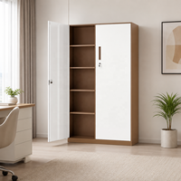 Armoire de rangement métallique moderne bicolore verrouillable à 2 portes, classeur de bureau, étagères multicouches, armoire de bureau à domicile en acier