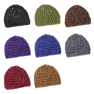 Bonnet de nuit en maille crochetée pour femme, en rayonne, épais et doux, avec filet à cheveux intégré, accessoire de coiffure - Product Image 3