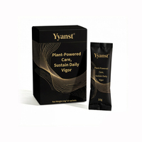 Extrait de plantes naturelles, café de Maca, 18g*18 sachets, boîte en papier géométrique bleu foncé doré, boisson purement botanique brute pour adultes