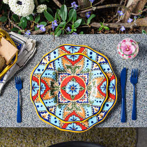 Plato de cerámica pintado a mano de estilo bohemio, vajilla decorativa de flores delicadas para bistec occidental, ensalada, postre, pastel, <span class=keywords><strong>Sushi</strong></span> - Product Image 1
