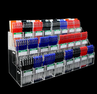 Porte-stylo de bureau en acrylique, rangement, stylo à bille, stylo Gel, présentoir PMMA, étagère pour magasin/comptoir