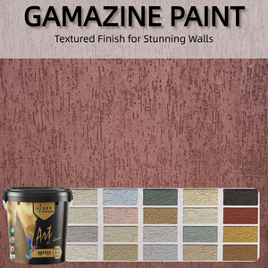Peinture Gamazine Couleur Audacieuse Bleu Écureuil, Revêtement Mural Texturé Effet Pierre pour Façade Extérieure, Finition Décorative pour Hôtels Design - Product Image 2