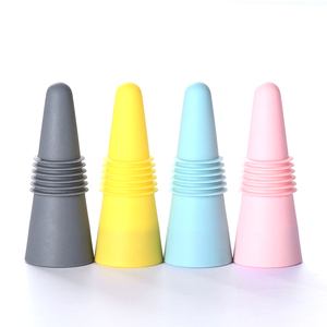 4 gói hình nón Silicone + thép không gỉ rượu Stopper giữ lại sự tươi mát chai nút chai Quà Tặng Đóng gói hộp - Product Image 1