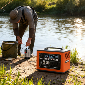 Station d'alimentation portable au lithium ternaire à onde sinusoïdale pure, double entrée solaire, port aviation XT90, charge rapide, 2500+ cycles - Product Image 3