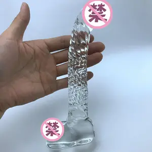Crystal Clear Glass Dildo Anal Plug G-spot Stimulation Female Masturbation Adult Sex Toys For Man Woman Lesbian