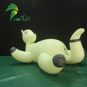 Big Belly Air PVC สีเขียว Hongyi Inflatable วางหมีของเล่นการ์ตูน - Product Image 2