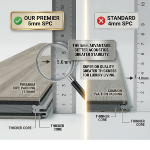 Sous-couche de luxe en IXPE 5 mm, grain de bois, chêne naturel, imperméable, anti-rayures, revêtement de <span class=keywords><strong>sol</strong></span> SPC, résidentiel, appartement, maison, intérieur - Product Image 4