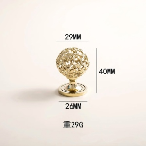 JAYA Fransız Vintage Altın Rengi Vintage Gümüş Dolap Kapı Kolları Gardırop Kapı Çekmeceleri Pirinç Oymalı Küresel Kulplar - Product Image 2