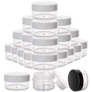 Cross-border Supply 2g/3g/5g/10g/15g/20g Clear Empty <b>Plastic</b> Cosmetic Containers Transparent Sample <b>Jars</b> for Lip Balm Eyeshadow - Product Image 1