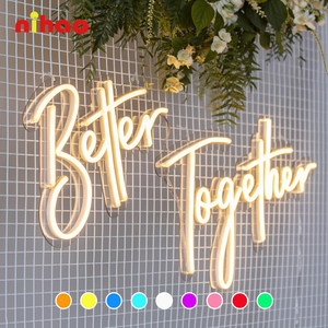 NIHAO Livraison Rapide Enseigne Néon Acrylique Personnalisée Décoration de Mariage Mots Lumineux LED pour Couloir et Toile de Fond d'Événement - Product Image 2