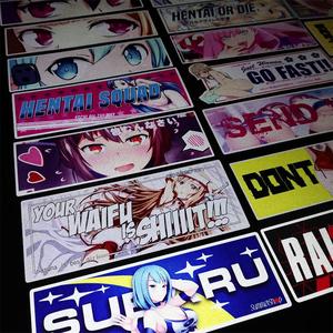 YYX all'ingrosso di alta qualità 90 + Anime disegni adesivo riflettente per auto porta laterale moto pneumatico casco <span class=keywords><strong>JDM</strong></span> Sticker - Product Image 4
