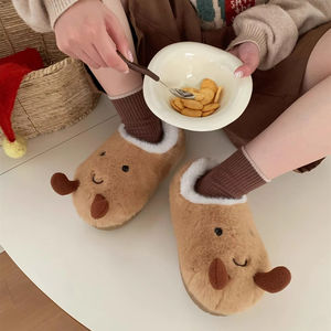 XIXITIAO, nuevas <span class=keywords><strong>zapatillas</strong></span> familiares de patata, zapatos de Casa de felpa con tacón de cubierta completa, toboganes antideslizantes térmicos para interiores de invierno para niños y adultos - Product Image 4