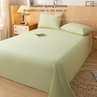 Ensemble de draps de lit pour dortoir en coton 100% - Style moderne minimaliste - Antibactérien - Trois pièces - Housse de couette et taie d'oreiller - Convient à toutes les saisons