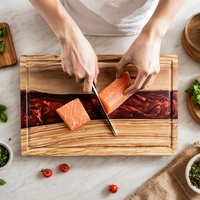 Luxe olijfhouten & epoxyhars snijplank fruit- en groentesnijplank snijplank serveerplank voor thuiskeuken