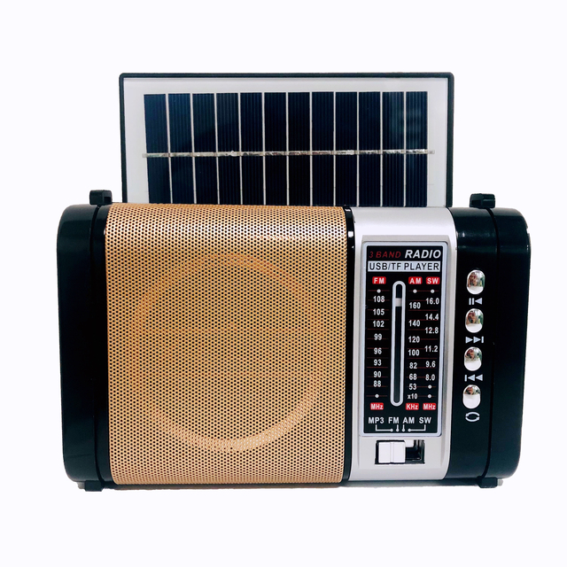 Solar Tri Band TF USB SW FM AM Mini Speaker Pocket Portable Radio