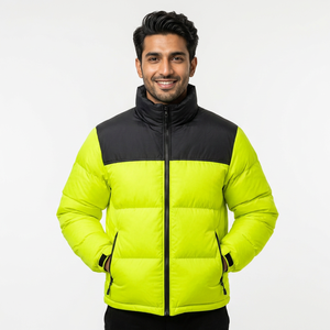 Wholesale Safe Charging Men's Winter Puffer Jacket Canvas Stand Collar Cotton Filling <b>Heating</b> Warm <b>Coat</b> - Product Image 1