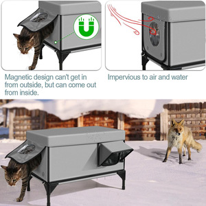 LS Cat House Winter Outdoor Warm Cat Box Calefacción eléctrica Manguera antimordedura Outdoor Cat House Resistente a la intemperie - Product Image 3