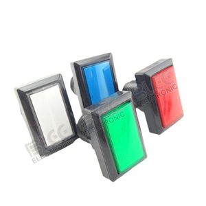 สวิตช์ปุ่มพลาสติกเรืองแสงรูปสี่เหลี่ยมผืนผ้า 50x33 มม. พร้อมไมโครสวิตช์สำหรับเครื่องเล่นเกม - Product Image 2