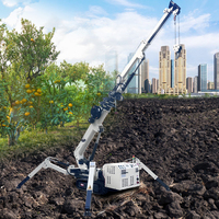 Offre Spéciale 3 tonnes 5 tonnes Mini araignée grue sur chenilles flèche de levage remorquable certificat CE utilisé condition noyau y compris moteur pompe boîte de vitesses