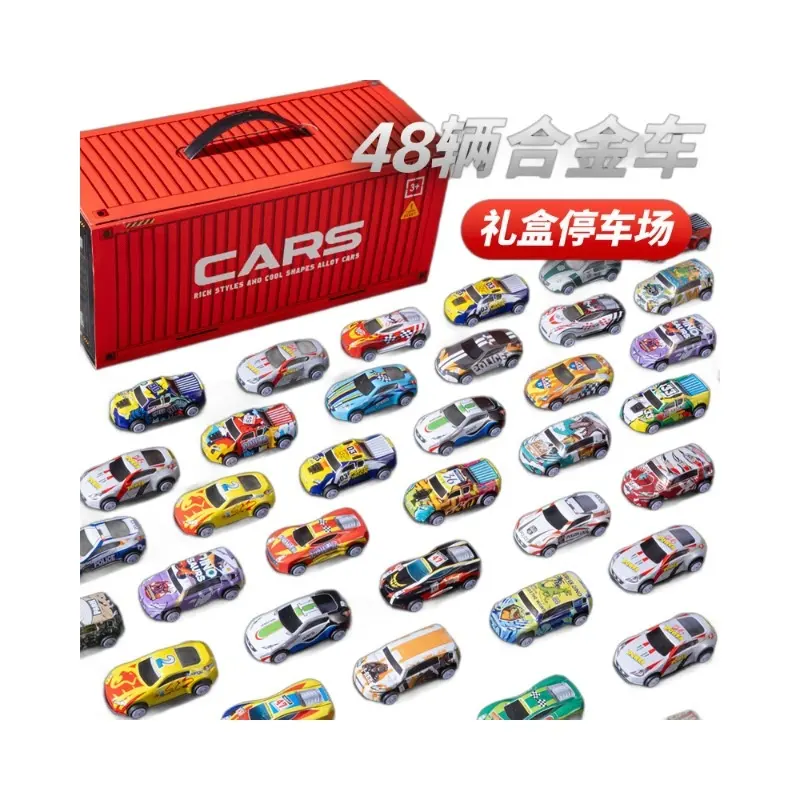 Pull back alloy car children's toy car 3 years old 2 boys mini racing model gift box set birthday gift