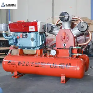 Portable Piston Air Compressor W-3.5/5 Mining Industrial Diesel Air Compressor For Rock Drill