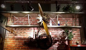 Venta al por mayor de metal barra de hierro estilo punk avión modelo de avión grande de Metal modelo de avión barra de hierro Decoración - Product Image 2