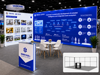 Kit de stand d'exposition modulaire léger, réutilisable et détachable pour la présentation de produits