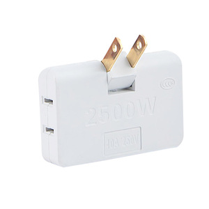 Oem siêu mỏng 3 cách phẳng tường Outlet Extender AC Adapter 2pin xoay mini trong nhà Ổ cắm điện Expander cắm chúng tôi mở rộng cắm - Product Image 2