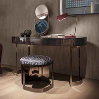 Coiffeuse de chambre haut de gamme minimaliste personnalisée avec table de maquillage miroir