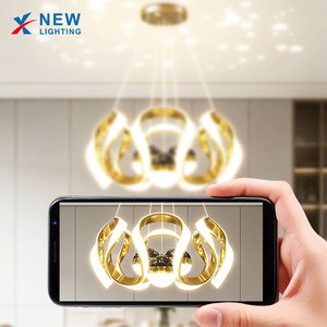 Lustre LED moderne 96W à intensité variable 3CCT, suspension à trois têtes dorée pour salon, salle à manger, chambre, îlot de cuisine, luminaire de <span class=keywords><strong>plafond</strong></span> - Product Image 5