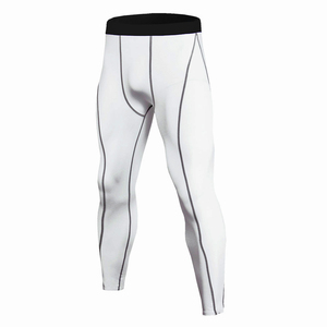 Correr de secado rápido gimnasio entrenamiento hombres correr Legging Bicolore deporte hombres sexo medias Yoga pantalones adelgazamiento Leggings compresión - Product Image 3