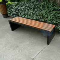 Banc de jardin moderne pour hôtel, en HDPE, avec structure en acier, résistant à l'eau, durable, écologique, pour terrasse, parc, espace public