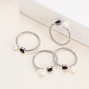 แหวนมุกเงาแบบยุโรปอเมริกันขายส่ง ดีไซน์เรียบง่าย สไตล์เฉพาะตัว ลายหยดน้ำมัน  ผู้ผลิตเฉพาะทางสำหรับการค้าข้ามพรมแดน - Product Image 3