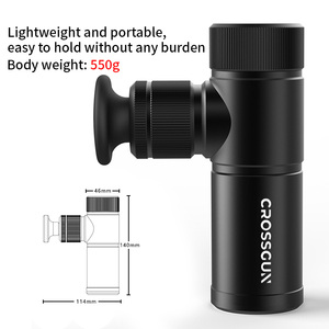 Pistol Pijat Jaringan Dalam Profesional Crossgun dengan 4 Kepala - Pereda Nyeri Otot & Terapi Perkusi - Product Image 3