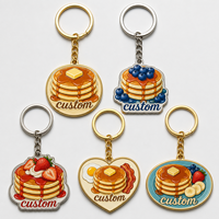 Porte-clés personnalisés en forme de crêpes pour la promotion des cafés, des snack-bars et des restaurants de petit-déjeuner – Cadeau promotionnel