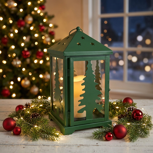 Portavelas Metálico Verde Moderno, Hecho a Mano, Sin Plomo, Duradero, con Diseño de Árbol de Navidad, para Decoración del Hogar y Bodas, Venta al Por Mayor - Product Image 1