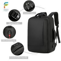 Sac à dos pour ordinateur portable personnalisé en gros, étanche, avec port USB, fermeture éclair, tendance, décontracté, de qualité, unisexe, pour voyage, doublure en polyester