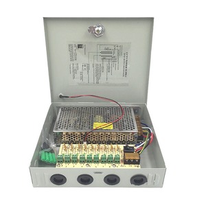 <b>12V</b> 10A Centralized Power Supply Box For Surveillance Led <b>Lights</b> DC <b>Switching</b> With Built In Cooling And Auto Recovery Feature - Product Image 2