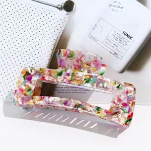 XinMei – pinces à <span class=keywords><strong>cheveux</strong></span> en acétate biodégradable, logo personnalisé, rectangle, forte tenue <span class=keywords><strong>xxl</strong></span>, clips à griffes pour femmes, <span class=keywords><strong>cheveux</strong></span> épais de 13cm - Product Image 4