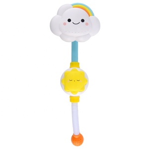 Popular Manual Operation Cute Cloud Rainbow Shower Spray Water Suction Cups Pipes Bathroom Playing Toys For Babies - Product Image 5
