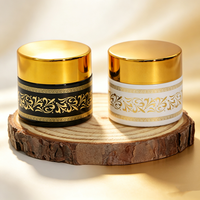Emballage cosmétique personnalisé de luxe 100L, pot en verre transparent pour crème pour le visage avec couvercles