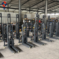 Chariot élévateur électrique portable mini 300kg 500kg, petit transpalette électrique 1.2m 1.6m pour le chargement en entrepôt