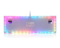 Motospeed K87S RGB Keyboard mekanikal, Keyboard Gaming dengan kabel 87 tombol merah, keypad Laser RU untuk komputer PC Gamer